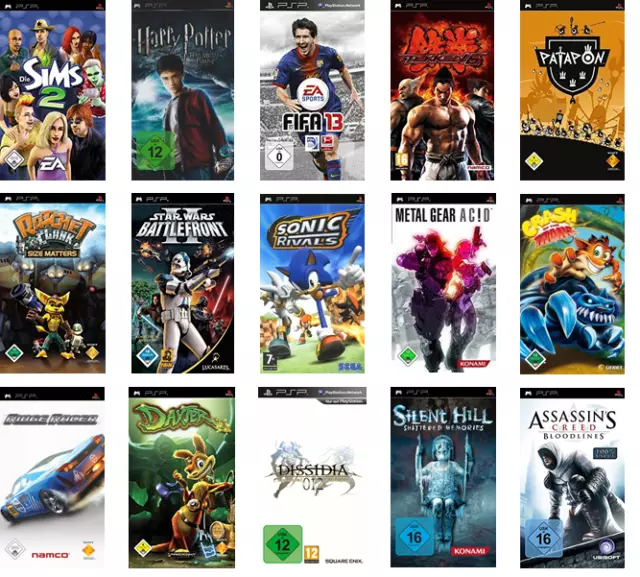 PSP Spiele Auswahl GTA LEGO Yugioh Gran Turismo Spielesammlung Sony Playstation