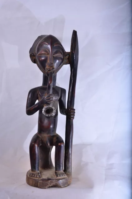 African tribal art Luba pipe smoker statue from congo(DRC)