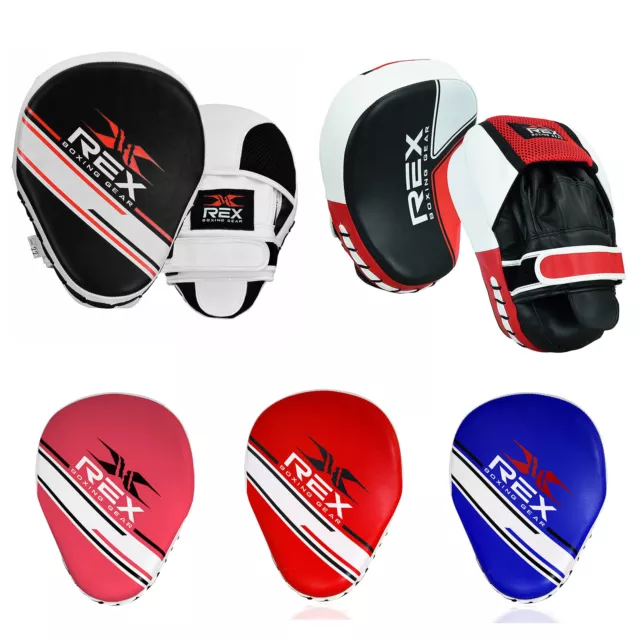 REX Boxing Focus Pads Hook & Jab Adult Training MMA Muay Thai Punching Mitts