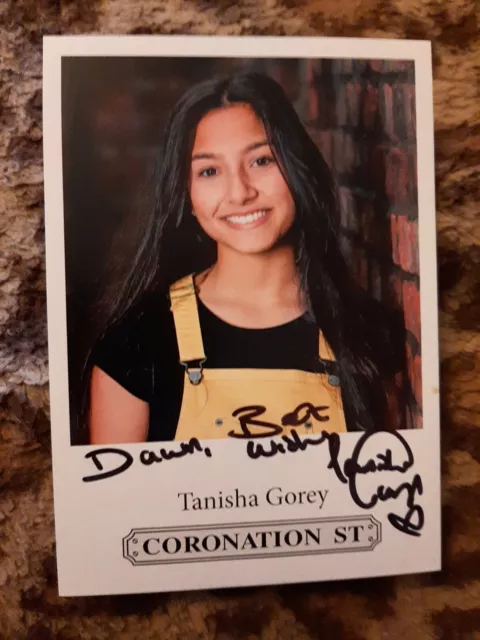 Coronation Street Tanisha Gorey Signed Dedicated Photo Castcard Aka Asha.