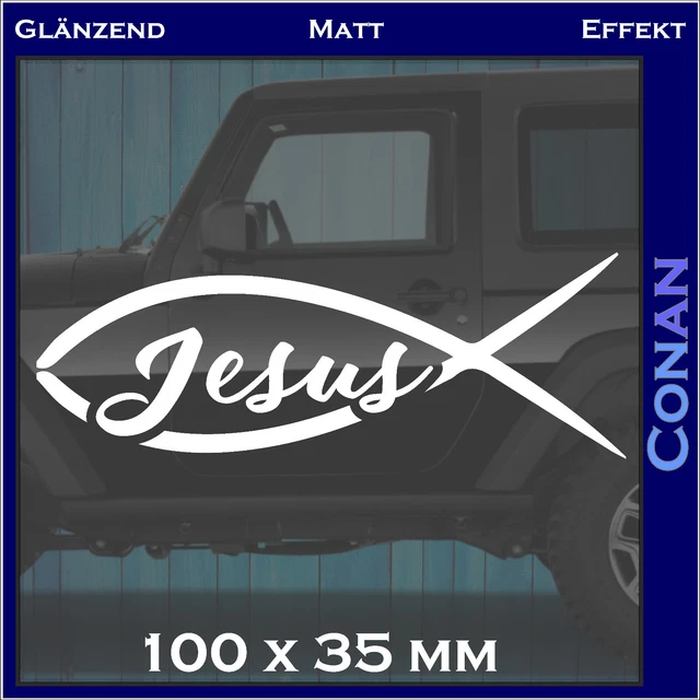 Plott Aufkleber Jesus Fisch Ichthys Fish Gesu Sticker