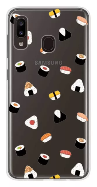 Bedruckte Silikonhülle kompatibel mit Samsung Galaxy A20 Galaxy A30 Sushi