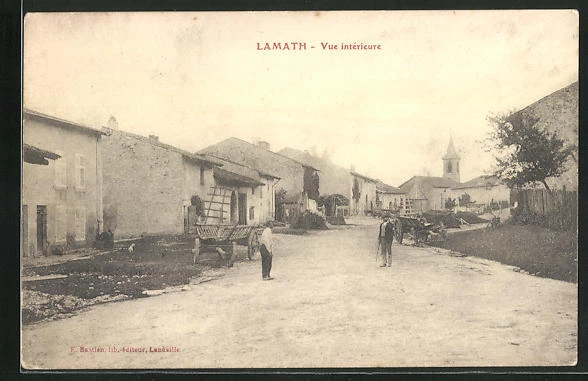 CPA Lamath, Vue interieure, l´Eglise