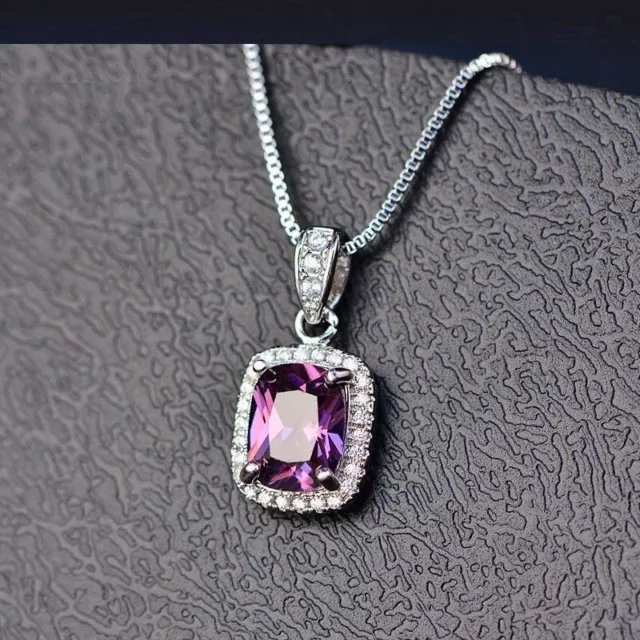 Colorful Birthstone Pendant Necklace CZ Charm Pendants Women Crystal Necklaces