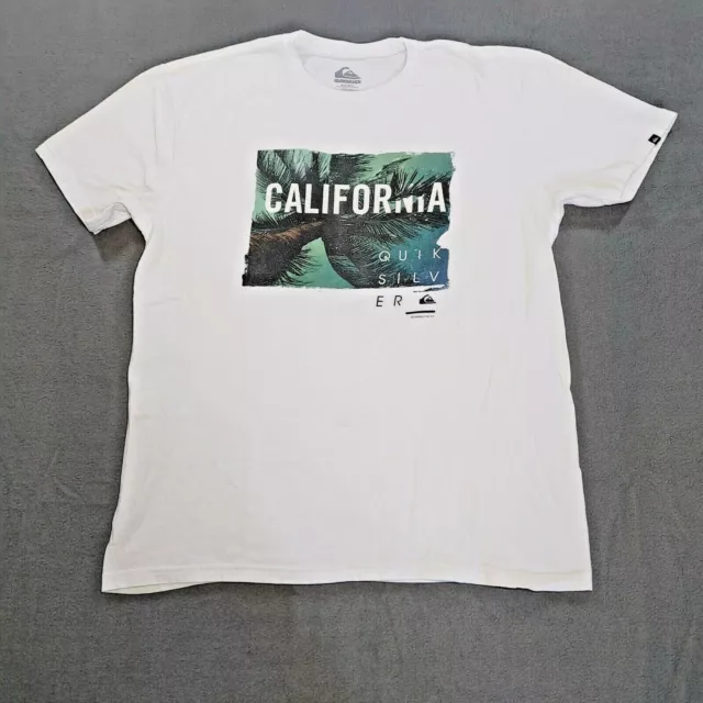 QuikSilver  Men's Short Sleeve Tee Shirt Size XL white