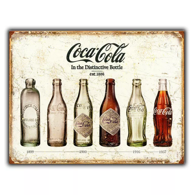 Coke SIGN METAL WALL PLAQUE Coca Cola In Bottles Retro poster Advert PUB BAR