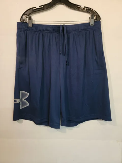 NEW Under Armour HeatGear Athletic Shorts Men's Navy Blue Drawstring/pockets.