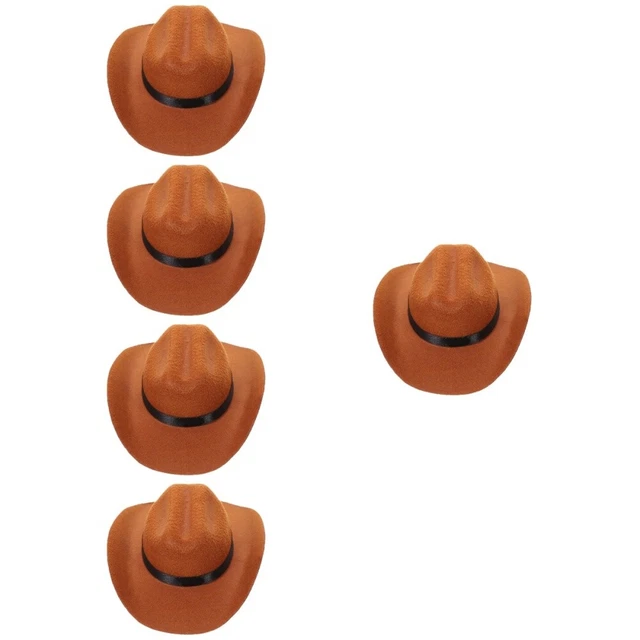 5 pz cappello da cowboy per animali domestici resistente all'usura cappello per gatto non tessuto cappello per cucciolo accessorio per animali domestici