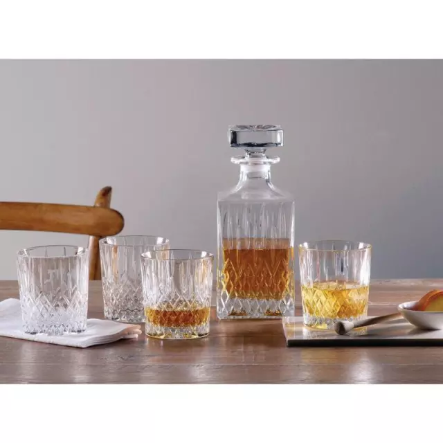 Royal Doulton Earlswood Crystal Whiskey Decanter Set: Decanter & 6 Tumblers 3