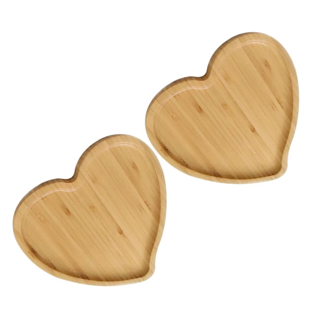2 piezas bandejas de té de madera fiesta de Navidad favor regalo joyería bandejas de exhibición de joyas