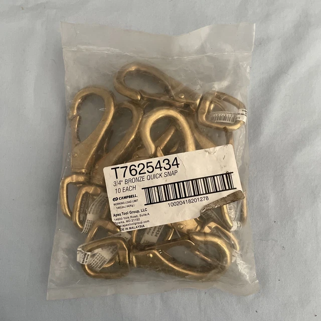 Campbell Chain T7620534 Solid Bronze Quick Snap 3/4 x 3-15/64 in. (Pack of 10)