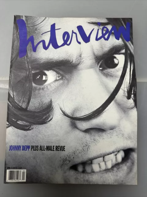INTERVIEW MAGAZINE JOHNNY Depp April 1990 All Male Review Andy Warhol ...