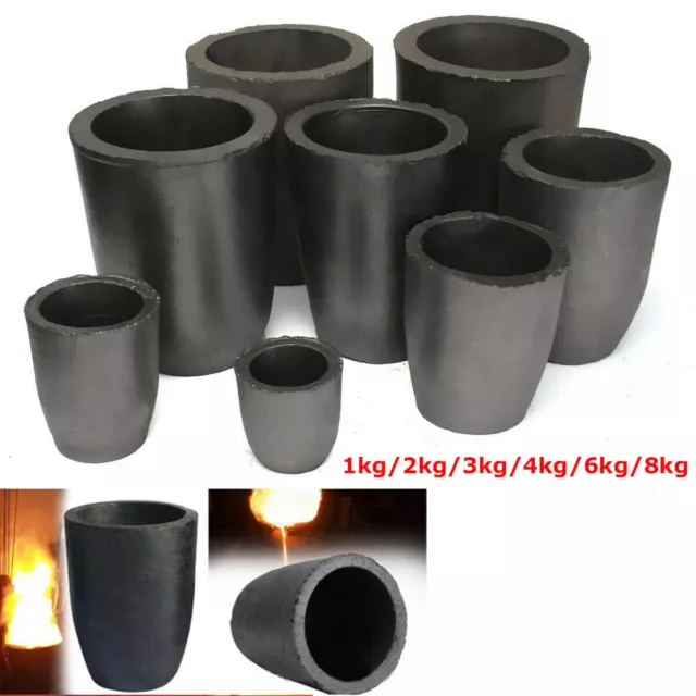 1kg/2kg 3kg/4kg/6kg 8kg Graphite Furnace Casting Foundry Crucible Melting Tool