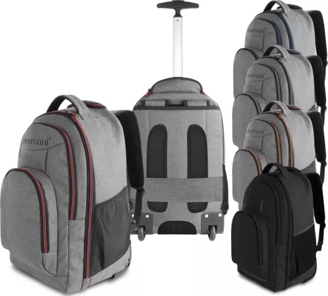 Rucksack mit Trolleyfunktion Schulrucksack mit Rollen und Teleskopgriff 30 L