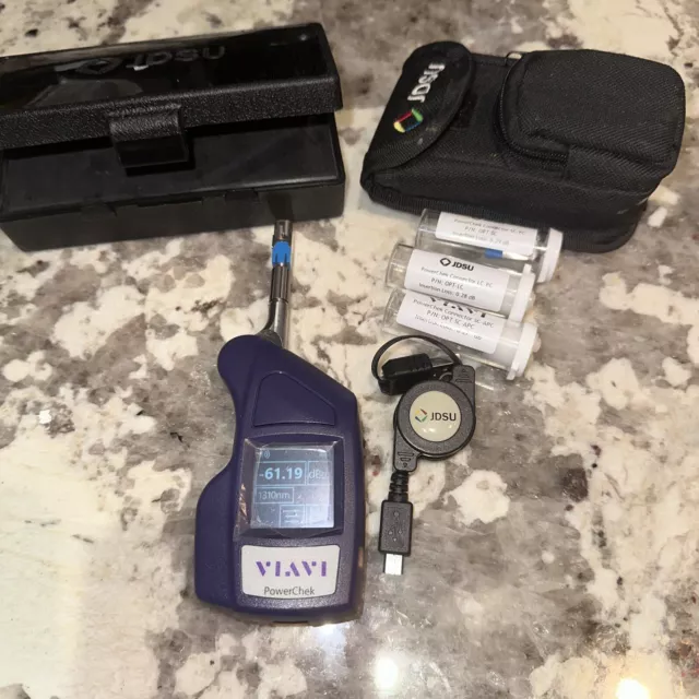 JDSU Viavi PowerChek Power Meter w/ SC-PC and SC-APC Connectors Fiber identifier