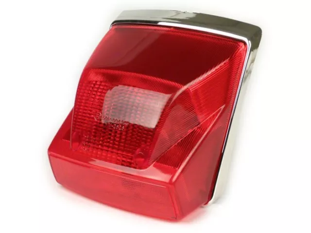 Vespa PX EFL & Disc 2001 Onwards Chrome Rear Light Unit with Red Lens