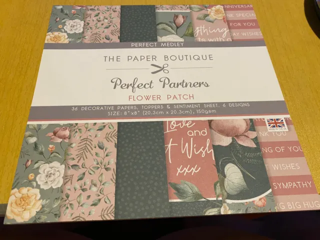 The Paper Boutique - Flower  Patch Perfect Medley Pad - 8x8 36 Sheets - New