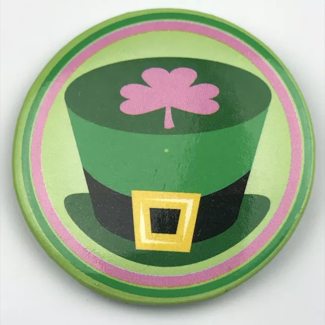Leprechaun’s Hat Vintage Pinback Button Pin St. Patrick’s Day