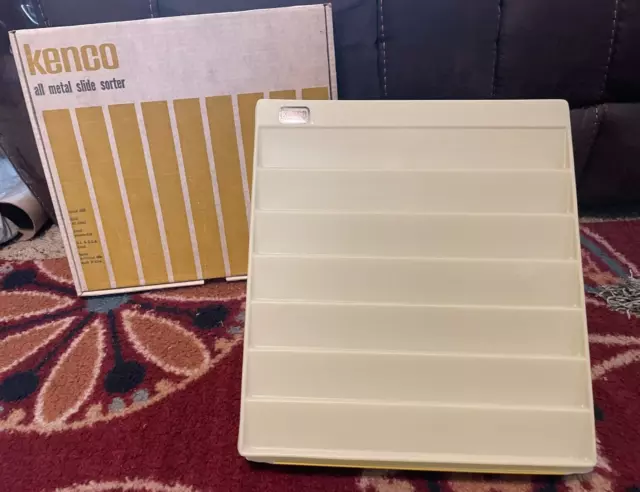 Vintage Kenco All Metal Slide Sorter Model 450 Original Box