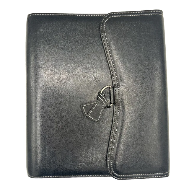 FRANKLIN COVEY DAY One Planner 3 Rings Classic Black Faux Leather 8 X 9 Franklin covey day one planner 3 rings classic black faux leather 8 x 9