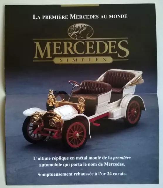 Mercedes Simplex (1904) : Brochure publicitaire FRANKLIN MINT (en français)