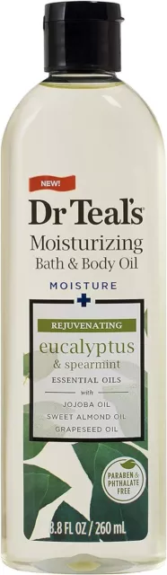 2 Pack Dr Teal's Relax & Relief with Eucalyptus & Spearmint Body Oil, 8.8 fl oz