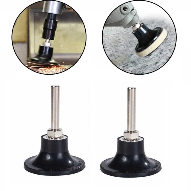 Disque Coussinet Support 2pcs Rotatif Caoutchouc + Métal Rechange Pièces 6mm