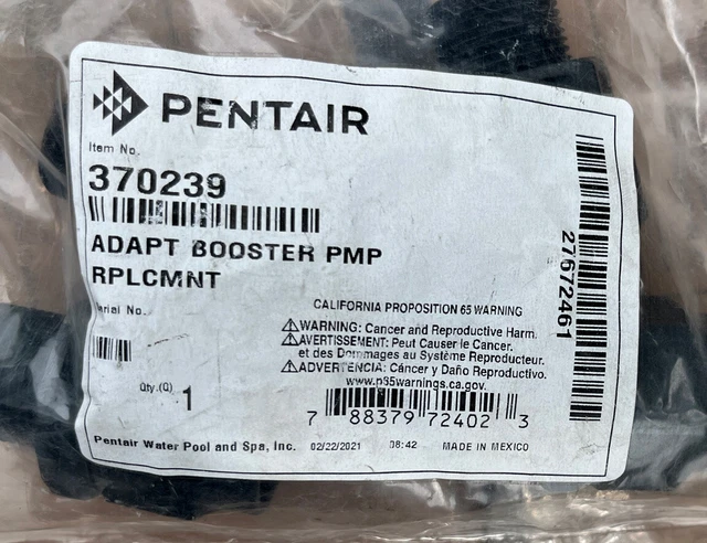 Pentair 370239 Booster Pump Adapters - 4 Pack Fast Free Shipping -L5