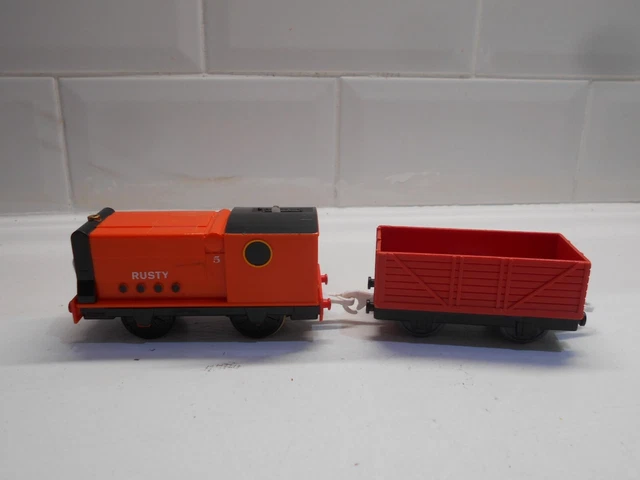 TOMY TRACKMASTER THOMAS the tank engine train rusty and truck £11.99 ...