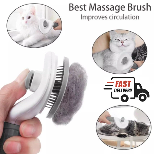 Pet Hair Remover Dog Cat Comb Grooming Massage Deshedding Self Cleaning Brush