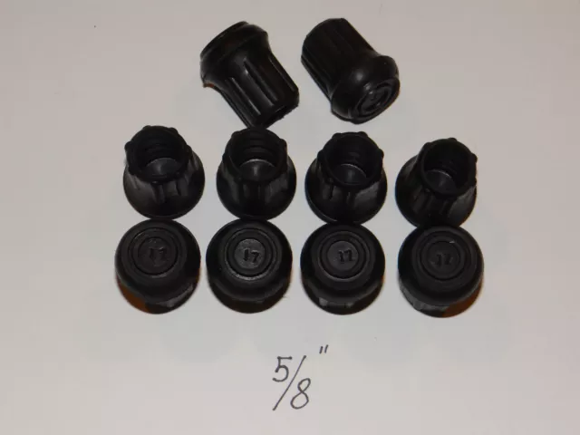 (12) New 5/8" Heavy Rubber Cane Tips For Walking Sticks, Crutches, & Walkers 2