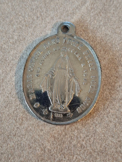 Médaille Religieuse En Argent 1830 - Vierge Marie Conçue Sans Péché - France - État XF