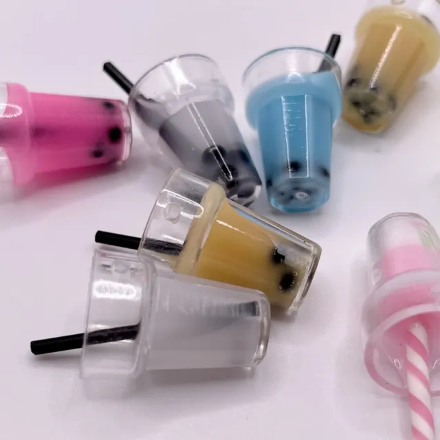 6PIECE BOBA drink Charms Crafts Decoden Nails Art US SELLER