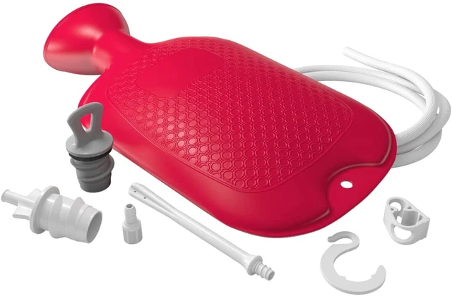 Kit de combinación de ducha y enema Flents para hombre y mujer grande multiusos rojo