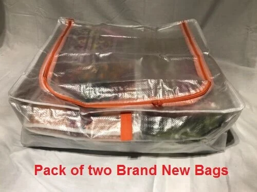 X IKEA PARKLA grand sac de rangement en plastique résistant