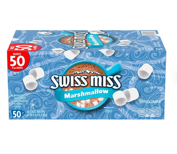 SWISS MISS MARSHMALLOW Hot Cocoa Mix 50 Counts Creamy Chocolate