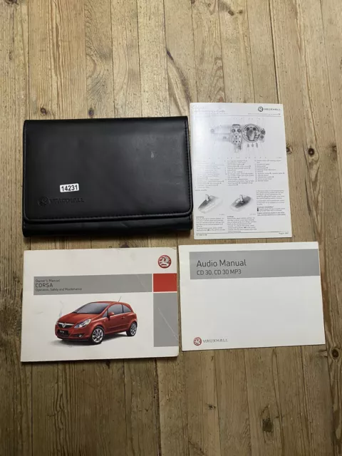 06-11 VAUXHALL CORSA OWNERS HANDBOOK MANUAL PACK AND WALLET 2007 Ref14231