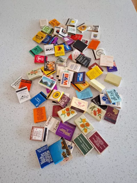 Bulk Lot Of 100 X Vintage Matchboxes And Matchbooks