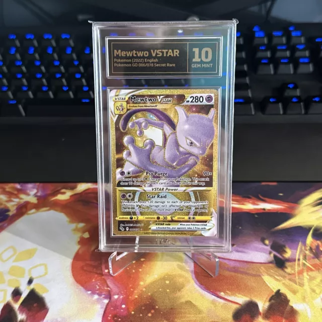 2022 Pokémon GO TCG Mewtwo V 030/078 Holo Ultra Rare PSA 10 GEM MINT