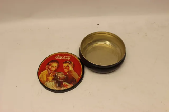 ?1988 Vintage Round Collectible Coca Cola Tin With a Lid