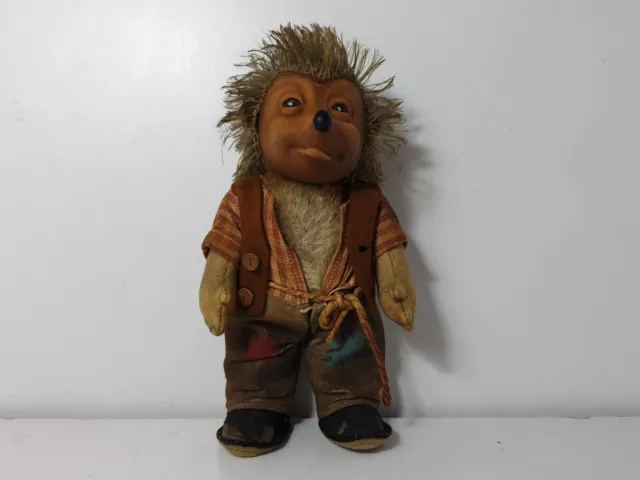 STEIFF Mekki Mecki hedgehog doll jouet ancien vintage toy années 50 - 17 cm RARE
