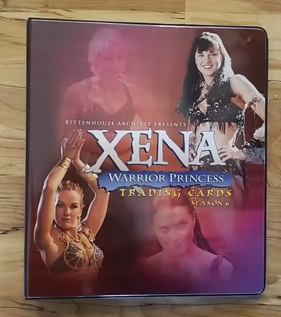 XENA Season 6 Rittenhouse Trading Card Binder Complete Base Set, BL, WWW