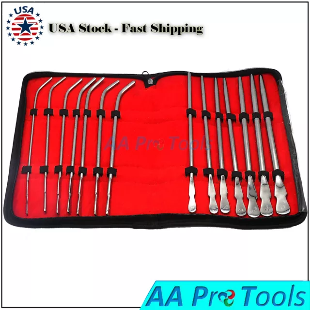 14 Pcs Assorted DITTEL Urethral Sounds & VAN BUREN Sounds Dilator Kit 14 Pcs Assorted DITTEL Urethral Sounds & VAN BUREN Sounds Dilator Kit