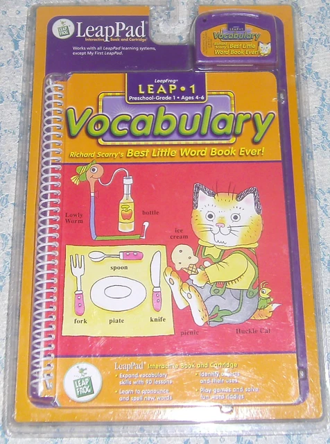 Sealed LeapPad Vocabulary Interactive Book & Cartridge Ages 4-6
