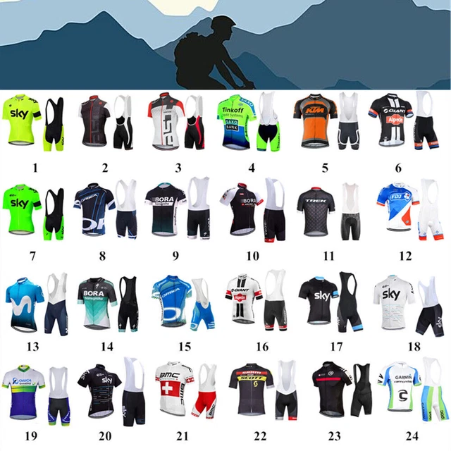 Set Abbigliamento Ciclismo Uomo - Salopette Pantaloncini Imbottiti Con Gel - Foto 2