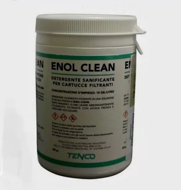 gr.250 ENOL CLEAN DETERGENTE SANIFICANTE PER CARTUCCE FILTRANTI ENOLMATIC