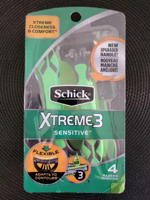 Schick/Xtreme3/Sensitivedisposable Razors/4 Count/New And Sealed