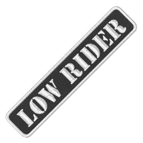 Toppa biker/patch, BIKER LOW RIDER, 10x2 cm