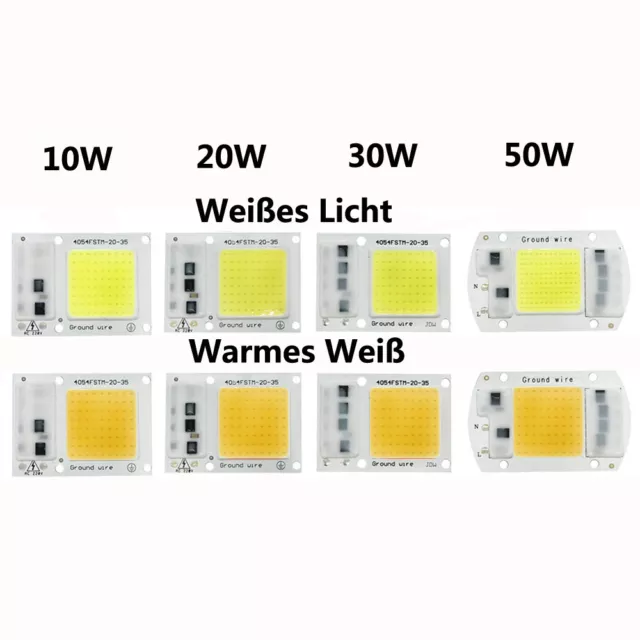 LED chip cob floodlight 10w20w30w50w100w 220v input integrated smart IC driver 2