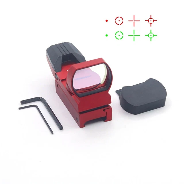 GRÜN ROT DOT Sight Visier Leuchtpunktvisier Reflex 4 Reticles für 20mm ...